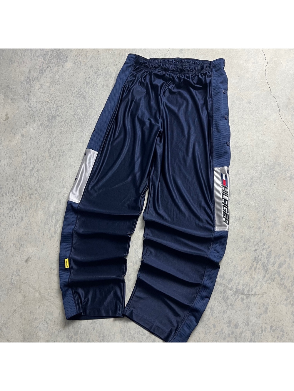 Vintage Y2K Tommy Hilfiger Breakaway Shiny Dazzle Track Pants Sz. XL Basketball - Picture 1 of 6